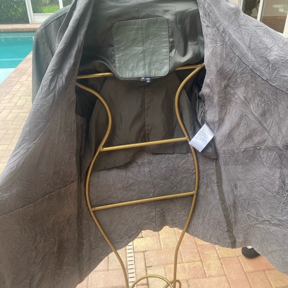 Cigno Nero distressed leather gray jacket - Picture 7 of 9